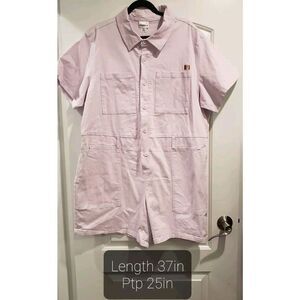Pride Adult Plus Size XXL Short Sleeve‎ Utility Romper Light Purple NWT